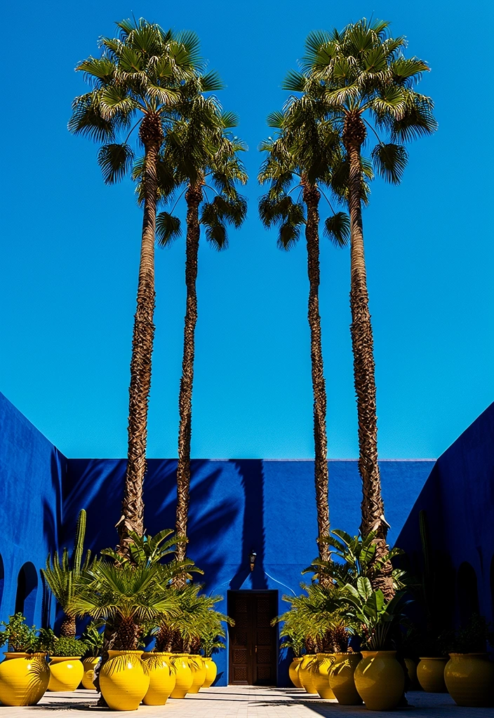 Palmiers et ciel bleu
