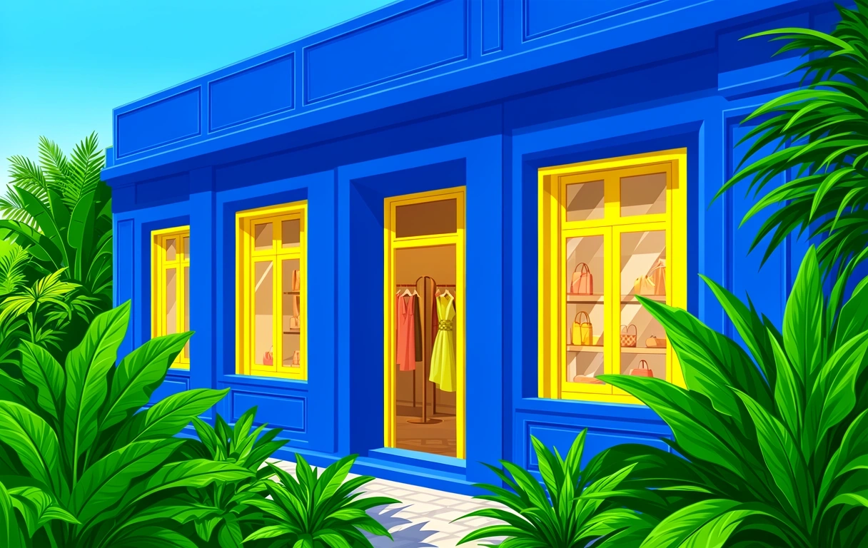 Vue architecturale du Jardin Majorelle